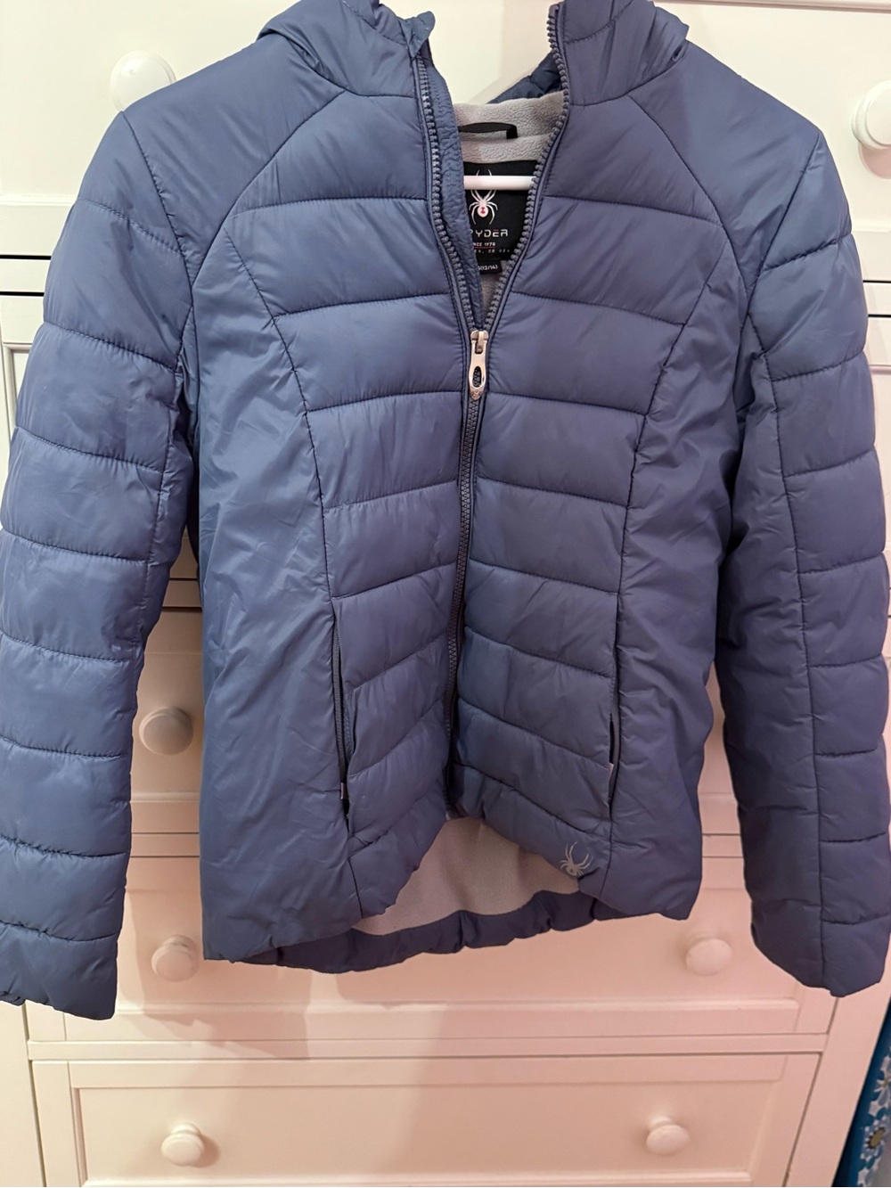 Spyder Girls Slate Blue Quilted Packable Puffer Jacket